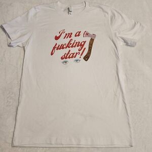 Canvas Bella Canvas I'm a Star Horror with Eyes Mens White T Shirt Size Medium w